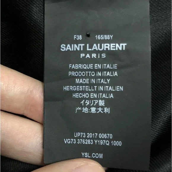 Saint Laurent Paris mono black teddy size F38 - Picture 6 of 9